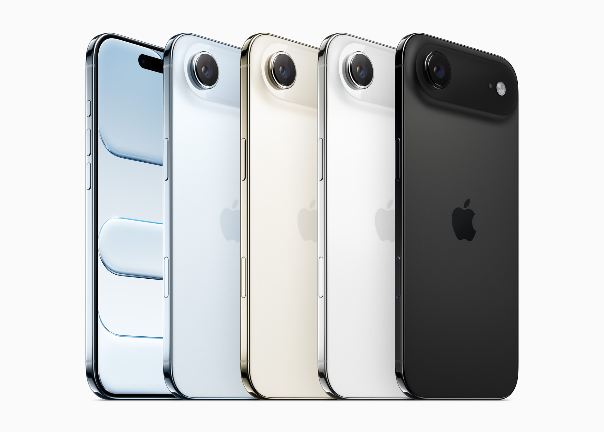 Apple iPhone Air shown in its four finishes